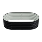 42CM Height Anthracite Galvanized Steel Oval  Raised Garden Bed