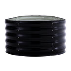 42CM Height Anthracite Galvanized Steel Oval  Raised Garden Bed