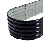 42CM Height Anthracite Galvanized Steel Oval  Raised Garden Bed