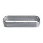 42CM Height Silver Galvanized Steel Oval Raised Garden Bed