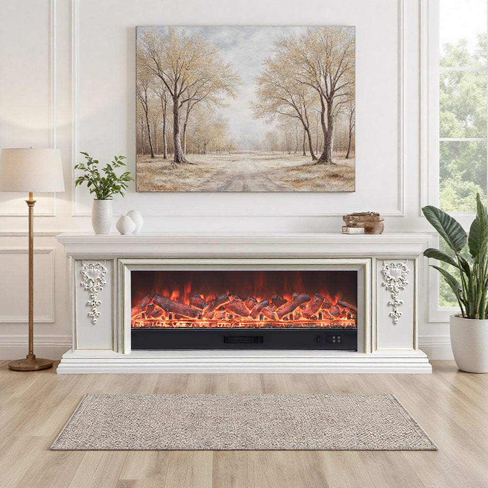 TV Stand Electric Fireplace Adjustable Flame