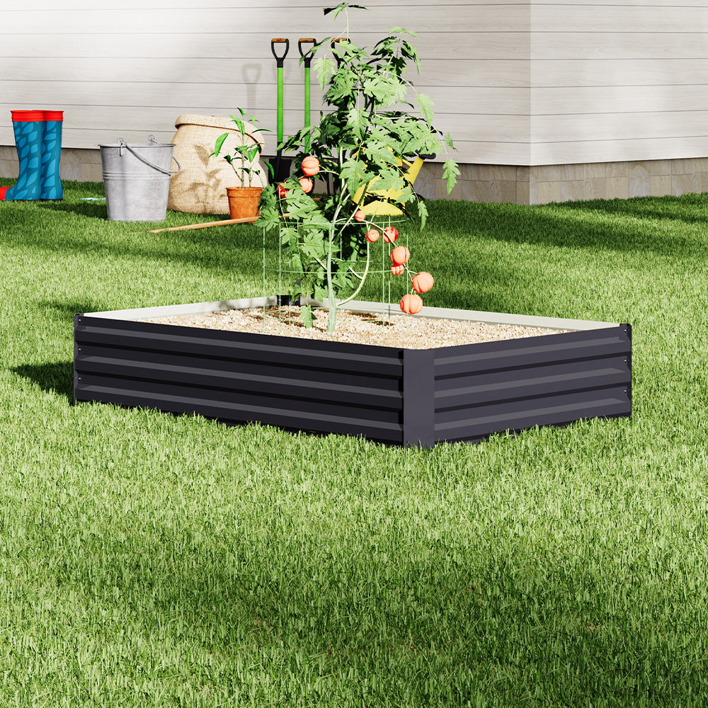 Galvanized Steel Raised Garden Bed Planter Box