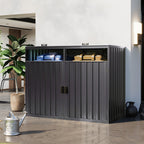 Outdoor Metal Garbage Can Garden Storage Shed
