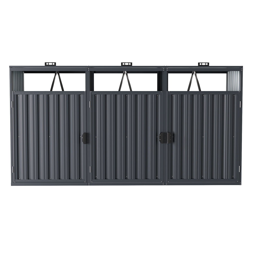 Outdoor Metal Garbage Can Garden Storage Shed