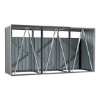 Outdoor Metal Garbage Can Garden Storage Shed