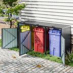 Outdoor Metal Garbage Can Garden Storage Shed