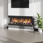 60/70 Inch 3-Sided Smart Electric Fireplace