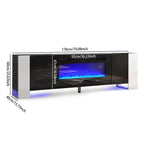 Recessed Electric Fireplace TV Stand with Remote Control