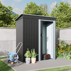 5 x 3 ft Metal Garden Storage Shed with Pent Roof