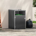Metal Outdoor Garbage Bin Shed For 1 Trash Bin