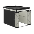 6.5 x 8.5 ft Metal Garden Storage Shed with Flat Roof & Double Doors