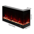 Modern Recessed Electric Fireplace with Remote