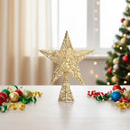 Wrought Iron Christmas Tree Topper Star Ornament Home Decor
