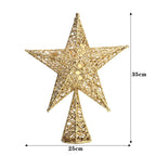Wrought Iron Christmas Tree Topper Star Ornament Home Decor