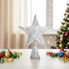 Wrought Iron Christmas Tree Topper Star Ornament Home Decor