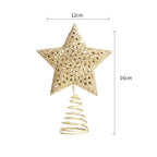Golden glitter Christmas tree star topper from Garden Sanctuary, adorned with shimmering ornaments for festive holiday decor.