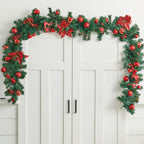 2.7m LED Light String Berry Ball Flower Garland Christmas Decor