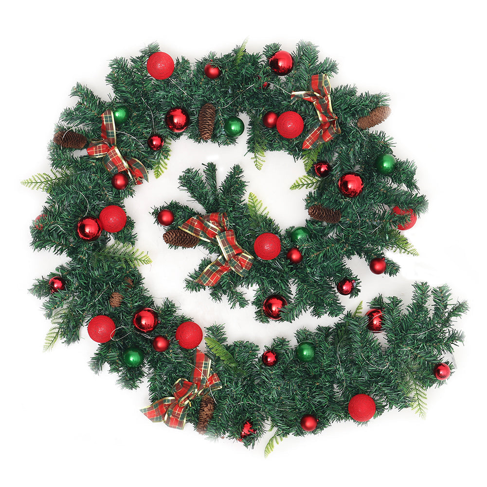 2.7m LED Light String Berry Ball Flower Garland Christmas Decor