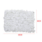 Handcrafted White Silk Hydrangea Flower Panel