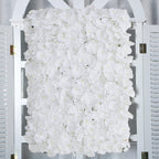 Handcrafted White Silk Hydrangea Flower Panel