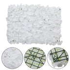 Handcrafted White Silk Hydrangea Flower Panel