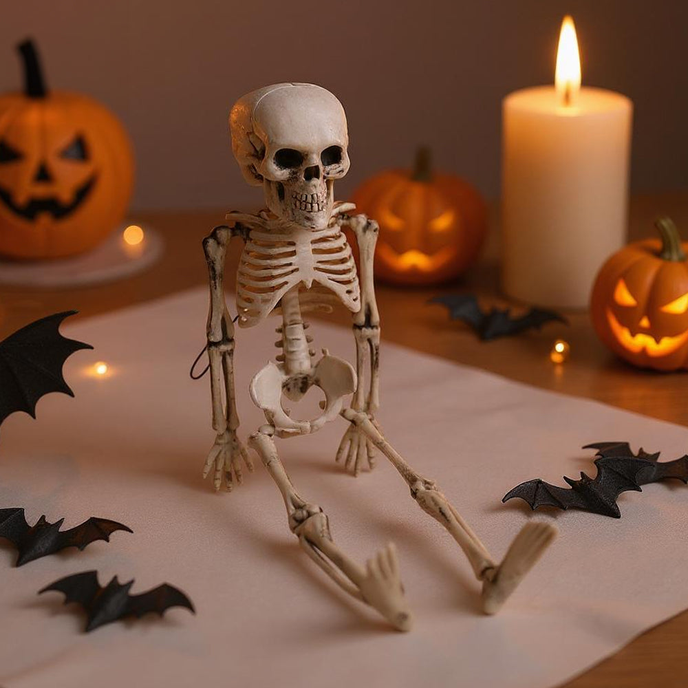 Realistic Posable Hanging Skeleton for Halloween