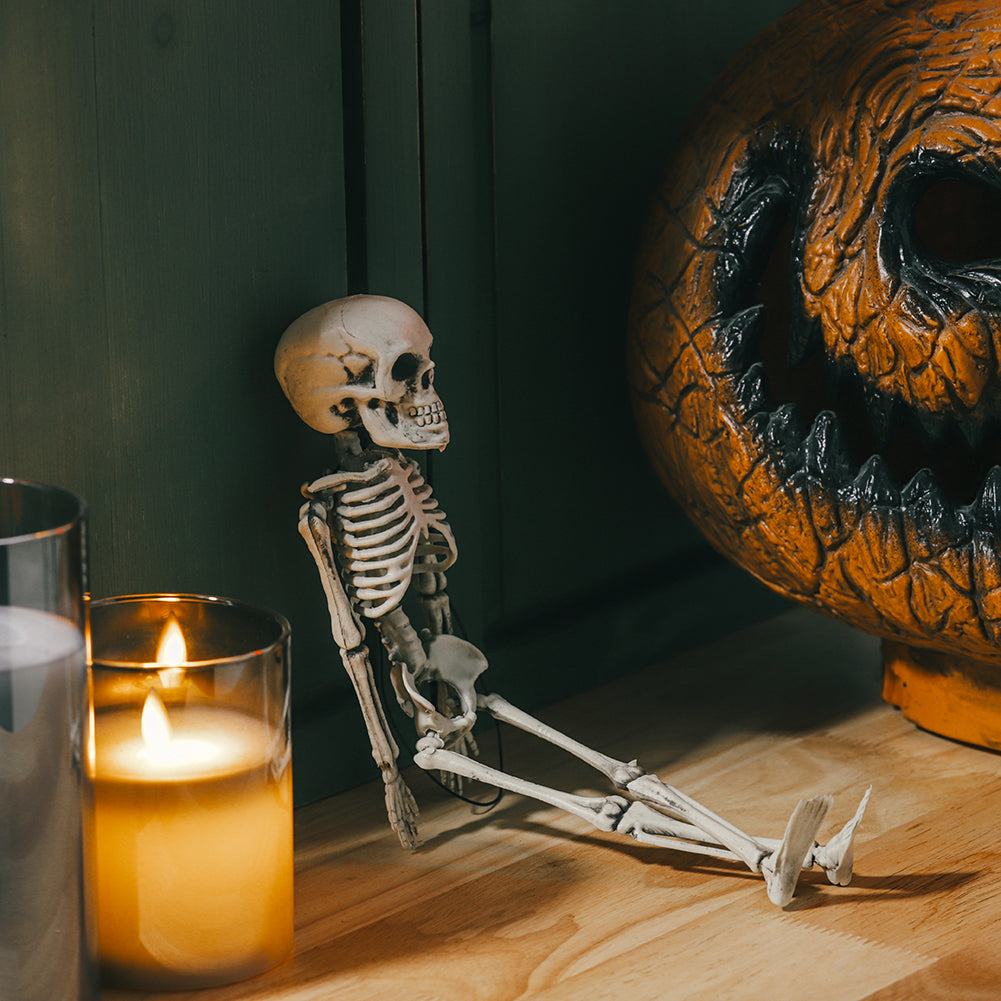 Realistic Posable Hanging Skeleton for Halloween