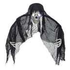 Halloween Hanging Skull Ghost with Light-Up Eyes