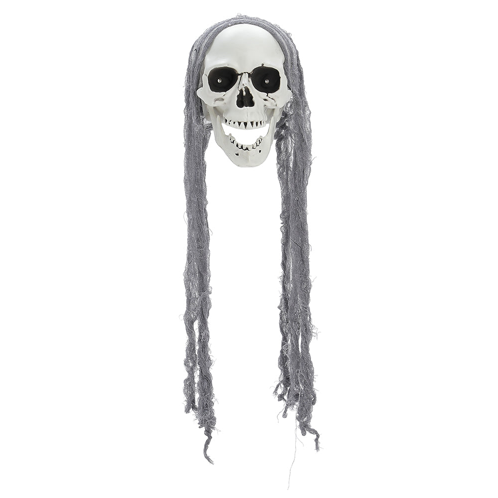 Halloween Hanging Skull with Glowing Eyes