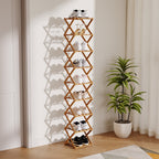 9-Tier Bamboo Folding Shoe Rack
