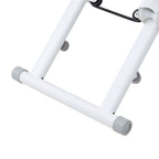 White‑Grey Step Climber Machine with Curved Grey Handrails