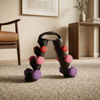 Portable 6‑Piece Dumbbell Set with Rotating Stand