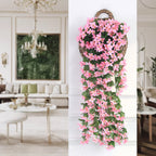 Decorative Wall Hanging Artificial Violet Vine Plant