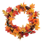 Fall Wreath for Front Door Halloween Thanksgiving Decoration