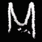 2M White Feather Boa for Party, Wedding, Christmas Tree Decoration