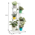 Rustic Wooden Multi-Tiered Potted Plant Stand