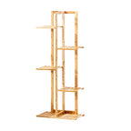 Rustic Wooden Multi-Tiered Potted Plant Stand