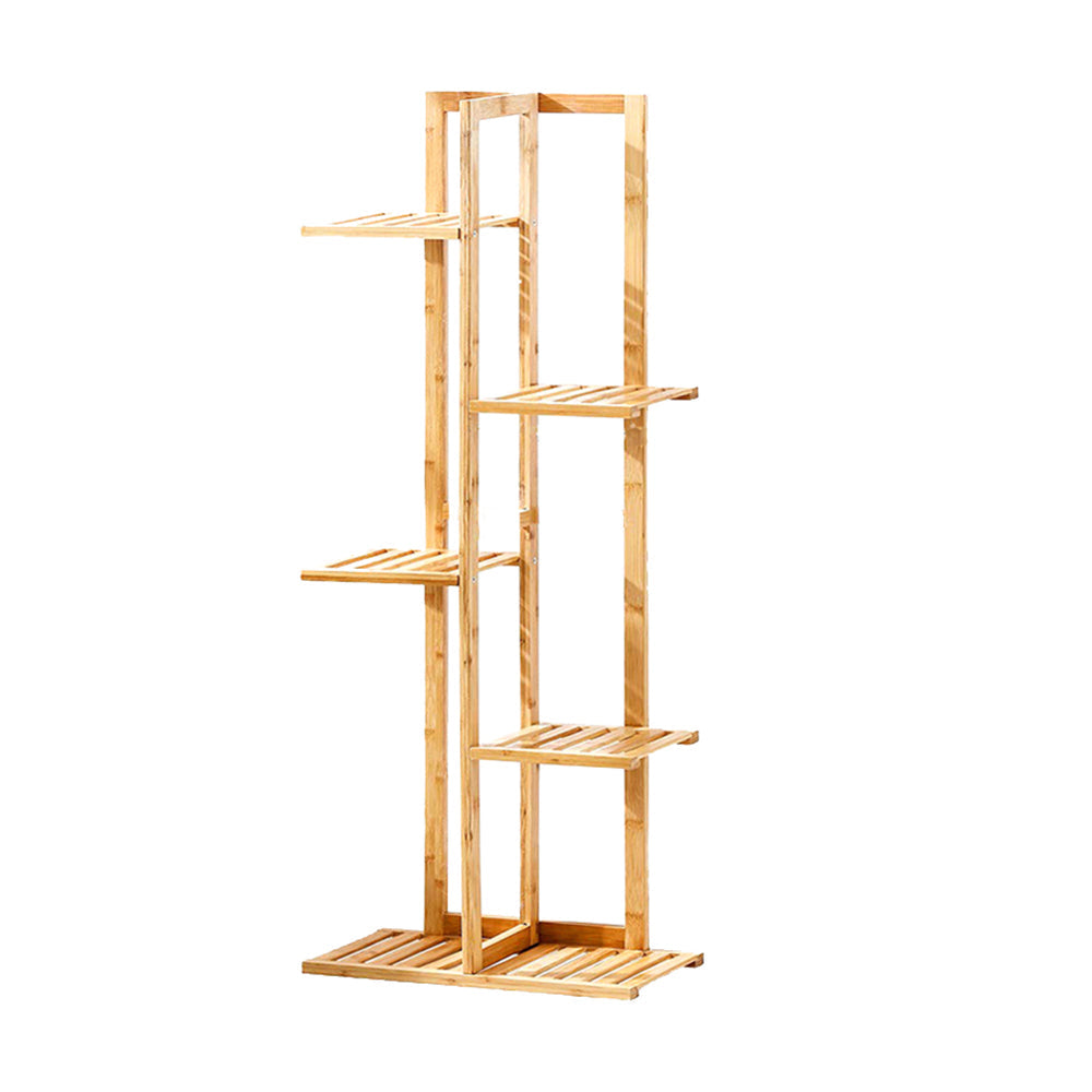 Rustic Wooden Multi-Tiered Potted Plant Stand
