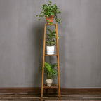 Vintage Tiered Indoor Plant Stand Solid Wood Display Shelf