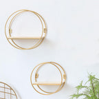 Gold Wall Hanging Storage and Display Decorative Shelf