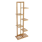 Rustic Wooden Multi-Tiered Potted Plant Stand