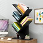 Rustic Standing Tree Bookshelf Wood Display Rack
