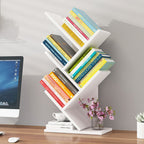 Rustic Standing Tree Bookshelf Wood Display Rack