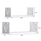 Modern Set of 2 U-Shaped Wall Floating Shelves