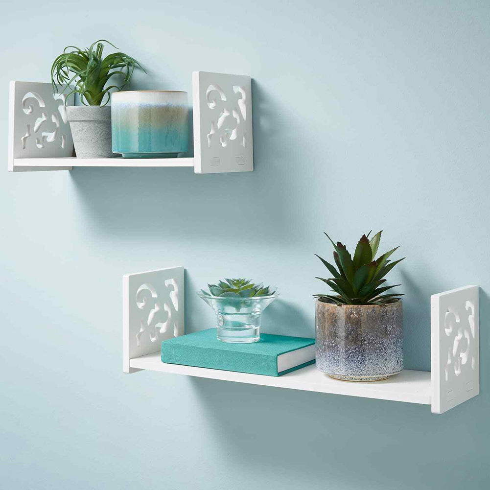 Modern Set of 2 U-Shaped Wall Floating Shelves