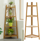 4-Tier Modern Corner Ladder Shelf for Plant Display