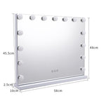 Rectangle Tabletop Hollywood Vanity Mirror with Lights