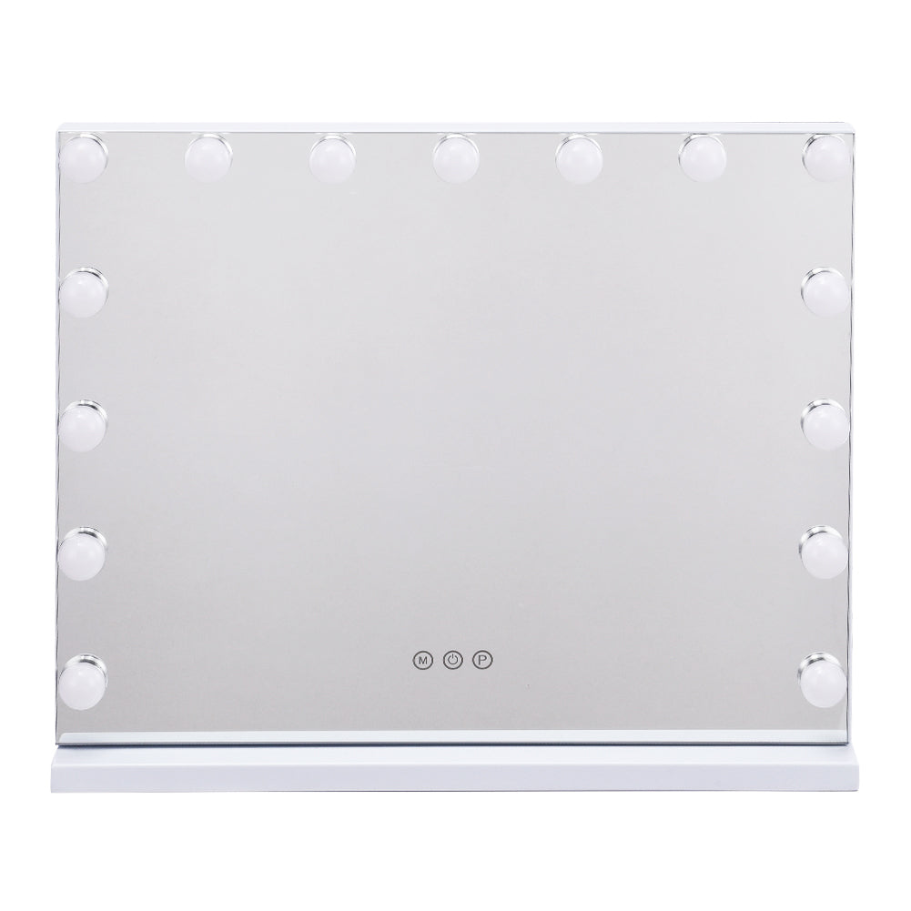 Rectangle Tabletop Hollywood Vanity Mirror with Lights