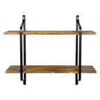 Industrial 2-Tier Home Decor Floating Wall Shelves