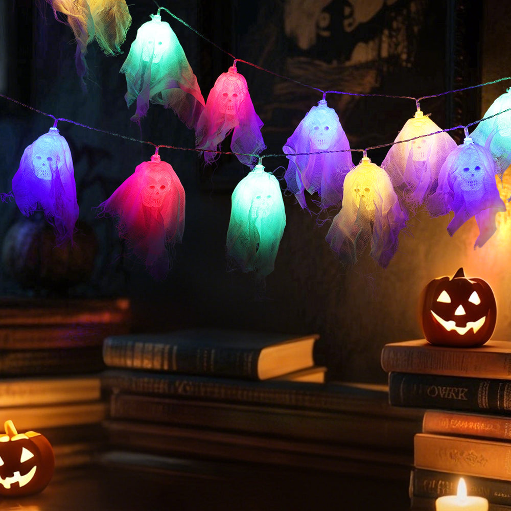20 Halloween LED Skull Lights for Indoor Outdoor